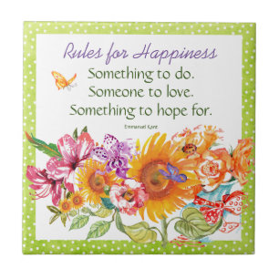 Inspiring Floral Watercolor Dot Border—Green Tile