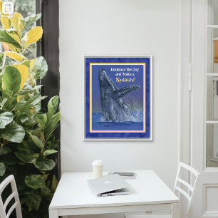 Inspiring Fun Whale Print - Sunset Border
