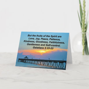 INSPIRING GALATIANS 5:22 SUNRISE GREETING CARD