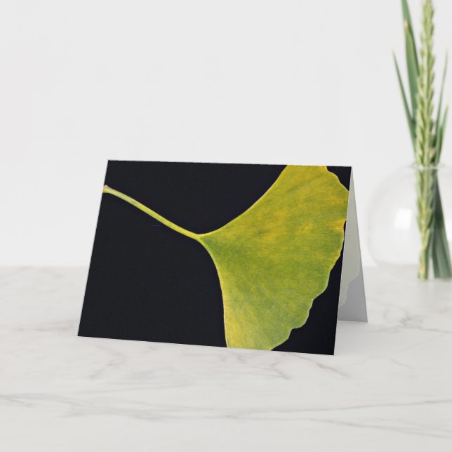Inspiring Ginkgo leaf Card (Front)