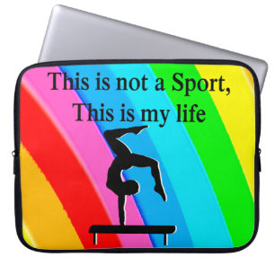 INSPIRING GYMNASTICS QUOTE DESIGN LAPTOP SLEEVE