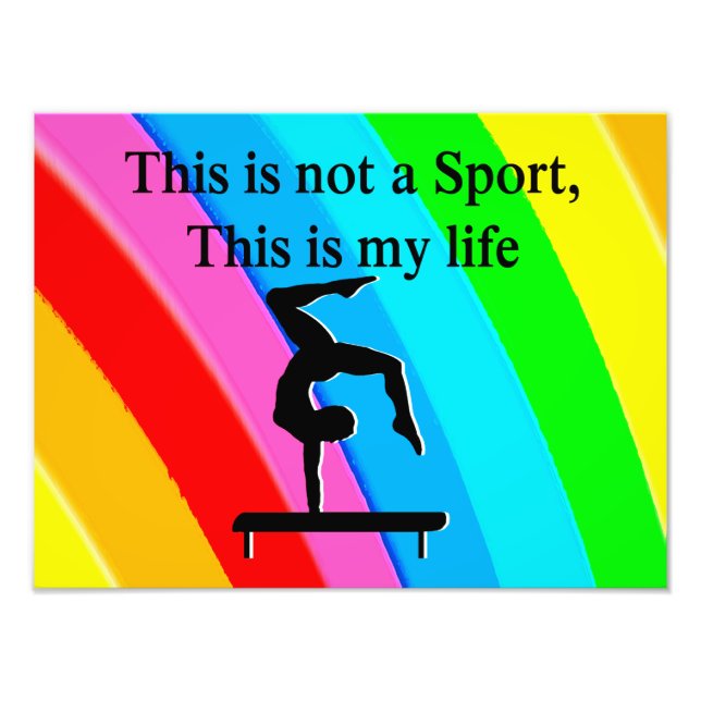 INSPIRING GYMNASTICS QUOTE DESIGN PHOTO PRINT (Front)