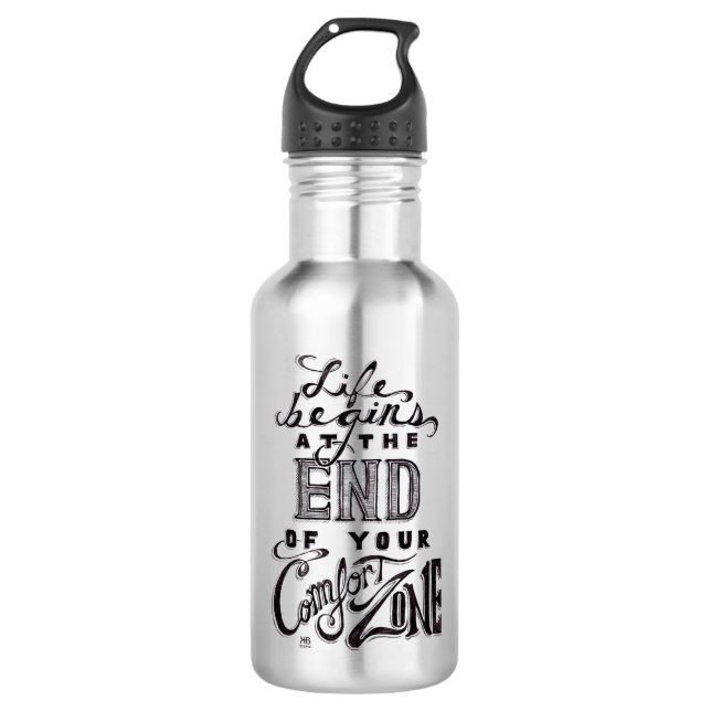 Inspiring Hand lettered chalkboard quote 532 Ml Water Bottle (Front)