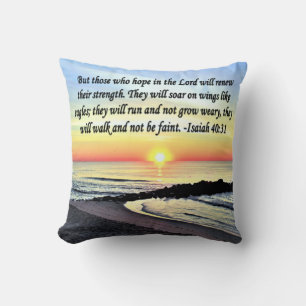 INSPIRING ISAIAH 40:31 THROW PILLOW