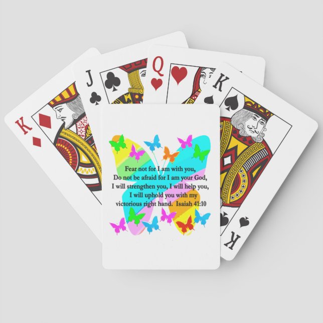 INSPIRING ISAIAH 41:10 BIBLE VERSE DESIGN PLAYING CARDS (Back)
