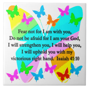 INSPIRING ISAIAH 41:10 BIBLE VERSE DESIGN TILE