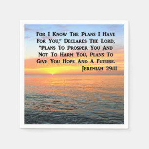 INSPIRING JEREMIAH 29:11 SUNRISE NAPKIN