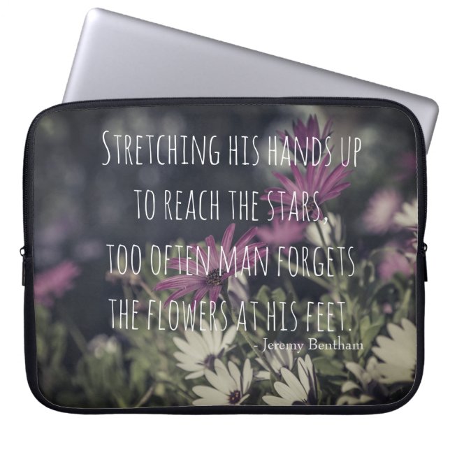 Inspiring Jeremy Bentham Quote Laptop Sleeve (Front)