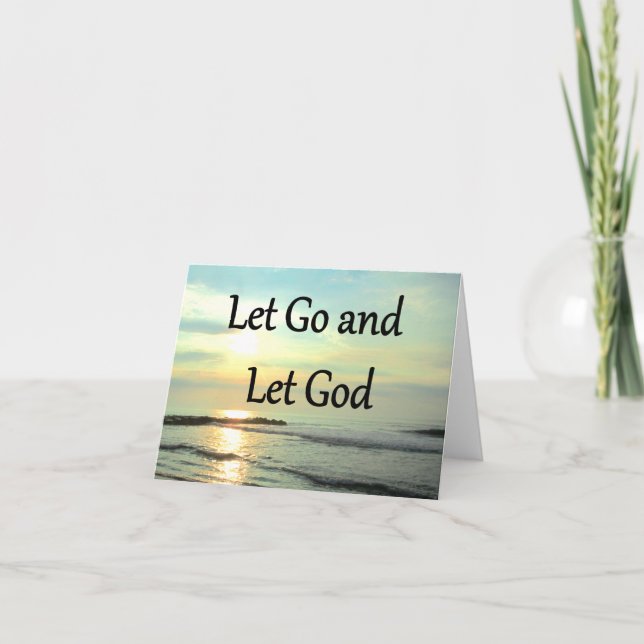INSPIRING LET GO AND LET GOD PHOTO CARD (Front)