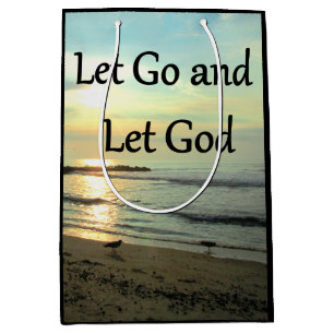 INSPIRING LET GO AND LET GOD PHOTO MEDIUM GIFT BAG