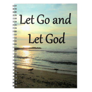 INSPIRING LET GO AND LET GOD PHOTO NOTEBOOK
