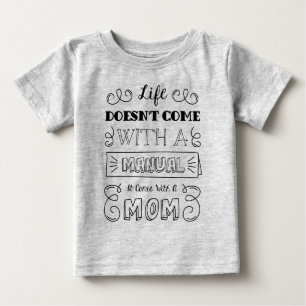 Inspiring Life and Mom's Quote Bodysuit