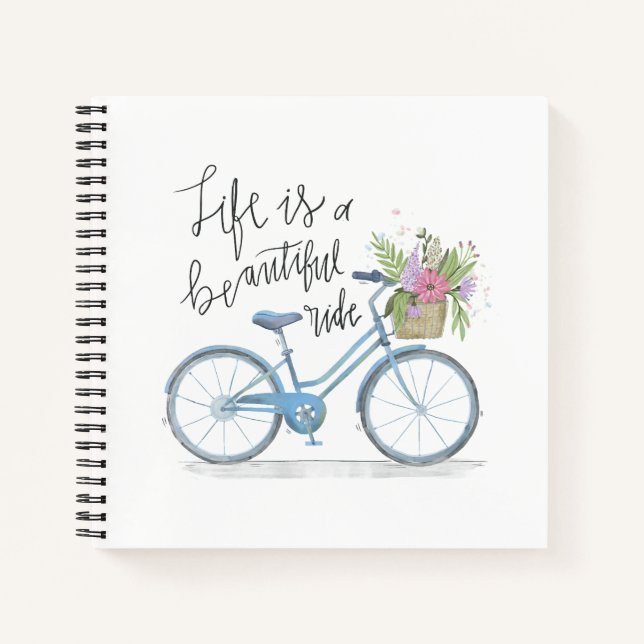 Inspiring Life is a Beautiful Ride Guestbook Notebook (Front)