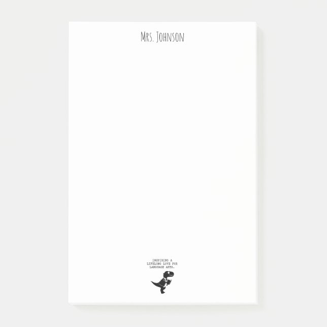 Inspiring Lifelong Love For Language Arts Post-it Notes (Front)