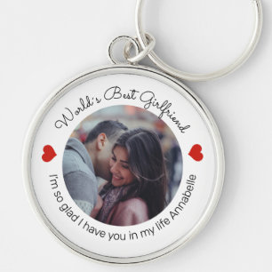 Inspiring Love Add your own photo and Message Keychain
