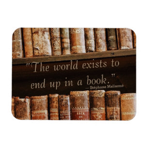 Inspiring Old Book Quote Magnet