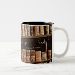 Inspiring Old Book Quote Two-Tone Coffee Mug