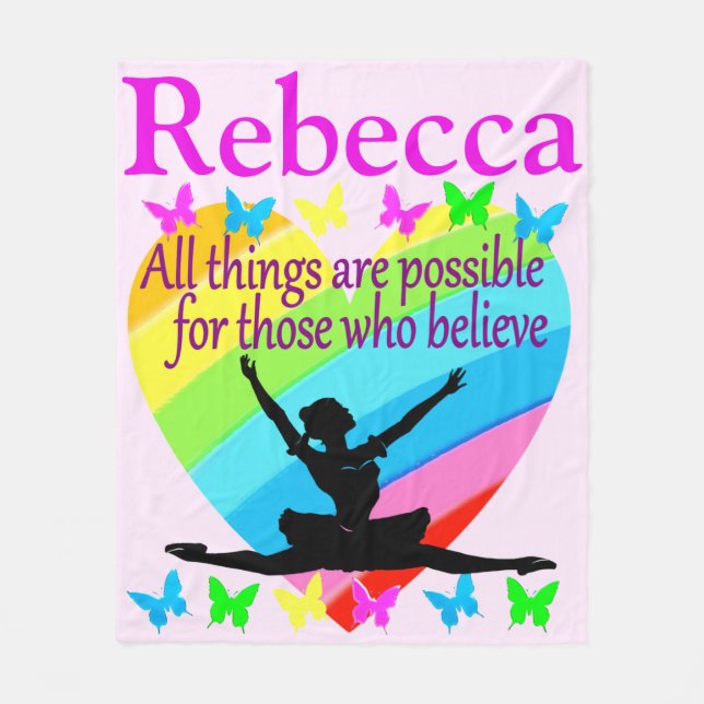 INSPIRING PERSONALIZED BALLERINA BLANKET (Front)