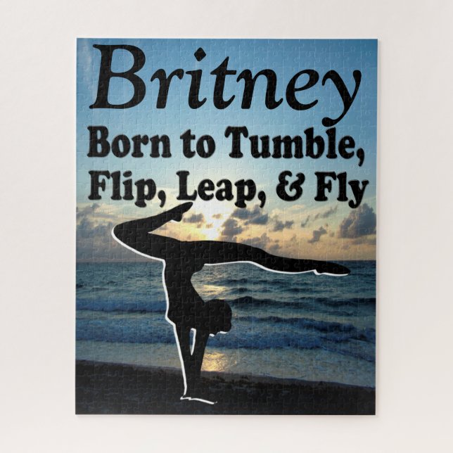 INSPIRING PERSONALIZED GYMNAST GIRL PUZZLE (Vertical)