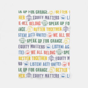 Inspiring Phrases Pattern Fleece Blanket