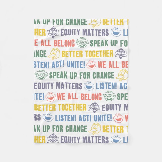 Inspiring Phrases Pattern Fleece Blanket (Front)