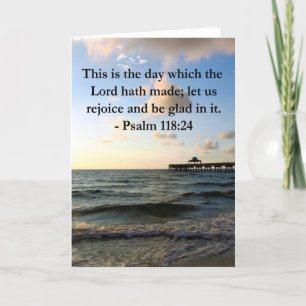INSPIRING PSALM 118:24 VERSE CARD