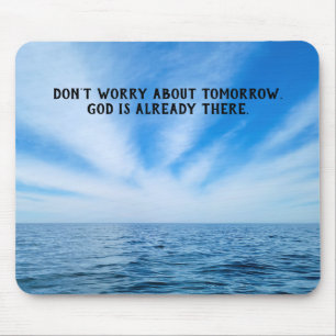 Inspiring Quote in Sky Mouse Pad