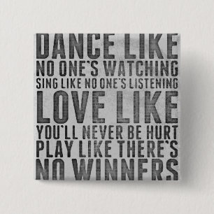 Inspiring Quote Rustic Grunge Text Sign 2 Inch Square Button