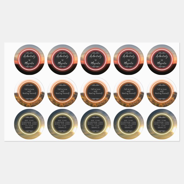 Inspiring Quote Sticker Labels (Sheet)