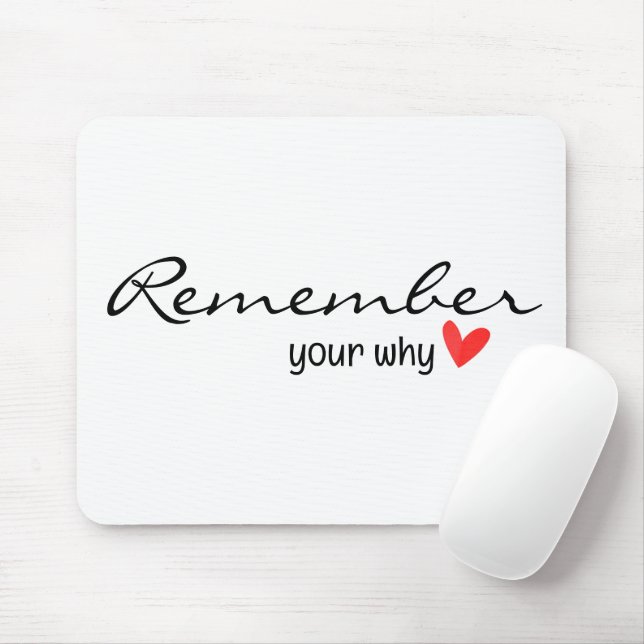 Inspiring Quote With Red Heart Mouse Pad (With Mouse)