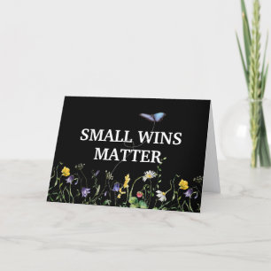 Inspiring Quote With Wildflowers and Butterfly Card