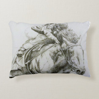 Inspiring Race Horse Design Accent Pillow