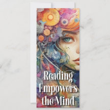 Inspiring Reading Quote Bookmark.