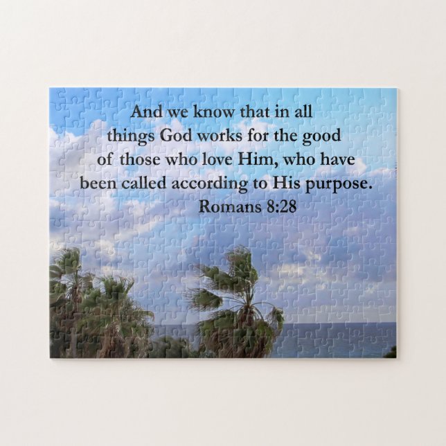 INSPIRING ROMANS 8:28 DESIGN JIGSAW PUZZLE (Horizontal)