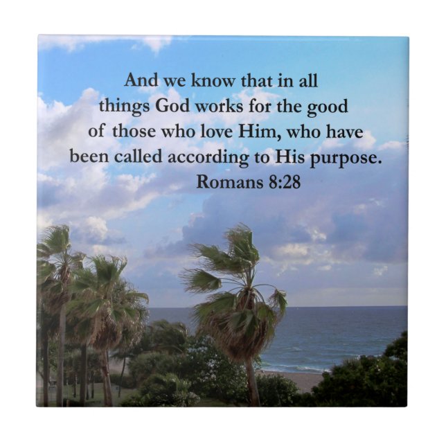 INSPIRING ROMANS 8:28 TILE (Front)