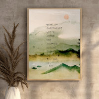 Inspiring Rumi Sweetheart Quote Mountain Scene