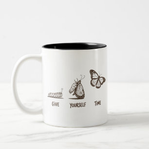 Inspiring Saying Gift Motivational Mental Health Two-Tone Coffee Mug