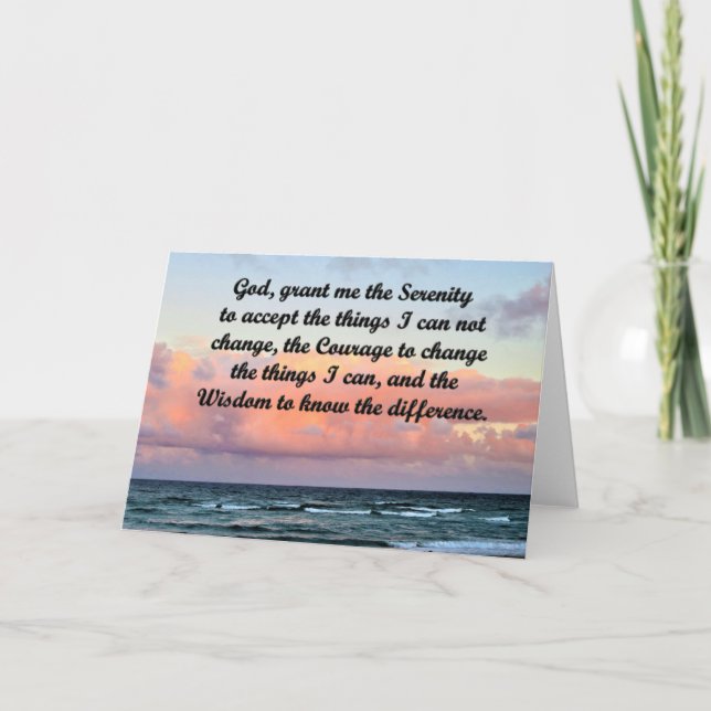 INSPIRING SERENITY PRAYER GREETING CARD (Front)