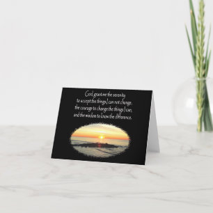 INSPIRING SUNRISE SERENITY PRAYER DESIGN CARD