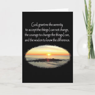 INSPIRING SUNRISE SERENITY PRAYER DESIGN CARD