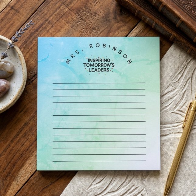Inspiring Tomorrow's Leaders - Custom Name Teacher Notepad (Creator Uploaded)