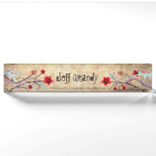 Inspiring Vintage Desk name Plate (Front)