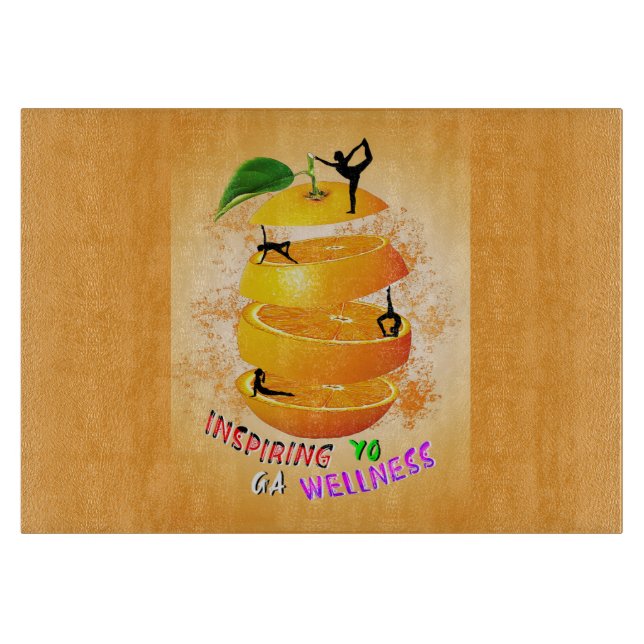 Inspiring Wellness Yoga Cutting Board (Front)