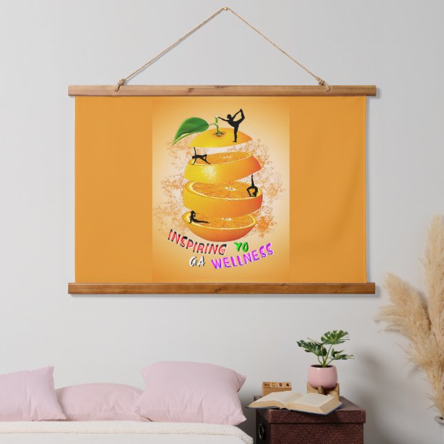 Inspiring Wellness Yoga Hanging Tapestry (Bedroom)