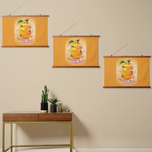 Inspiring Wellness Yoga Hanging Tapestry
