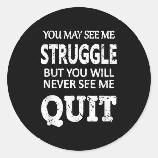 Inspiring Workout Inspiration Motivational Saying  Classic Round Sticker