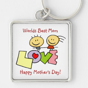 Inspiring Worlds Best Mom - Happy Mother's Day Keychain