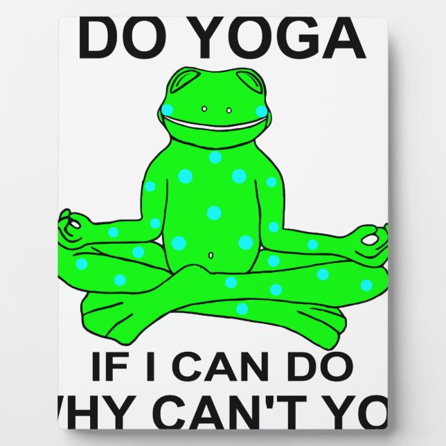 Inspiring Yoga Frog Design Plaque (Front)