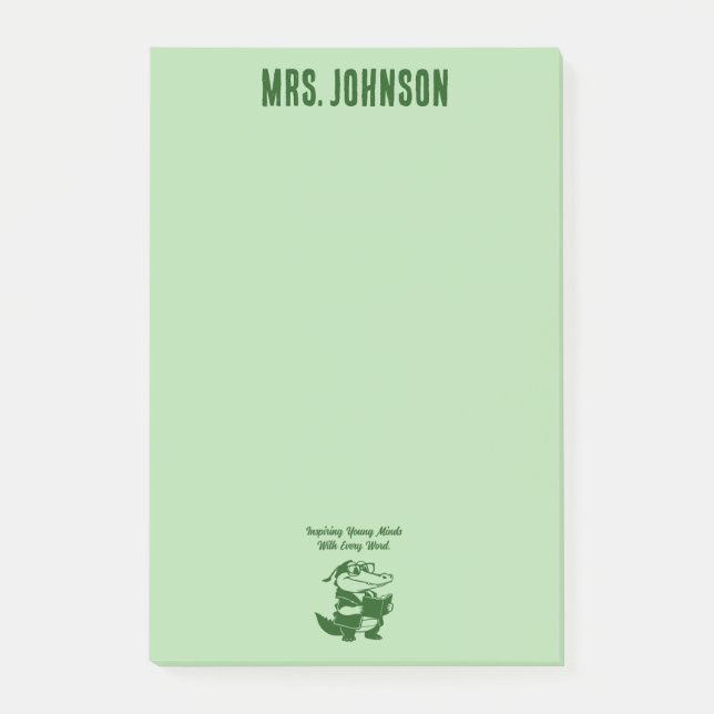 Inspiring Young Minds English Teacher Design Post-it Notes (Front)