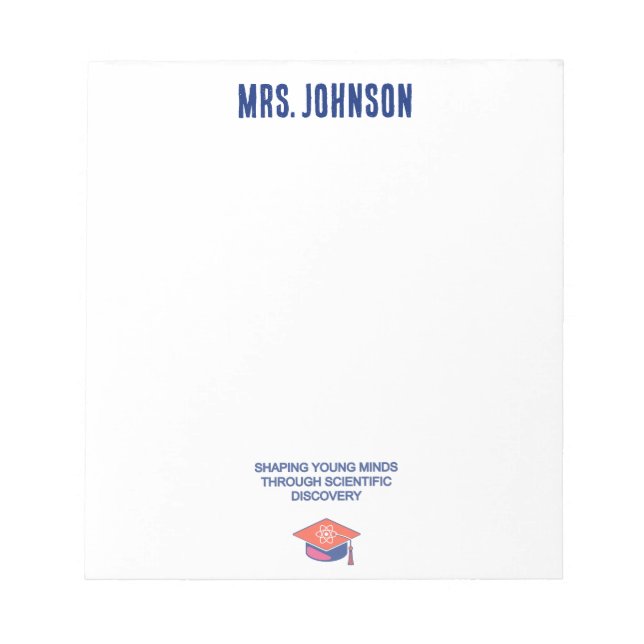 Inspiring Young Minds Scientific Discovery Teacher Notepad (Front)